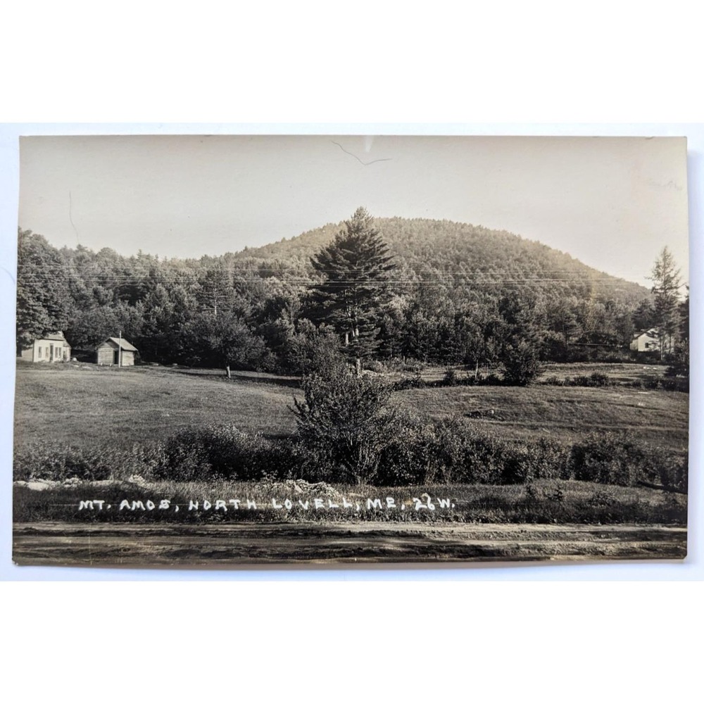 North Lovell, Maine ME Mt. Amos Rural‎ Landscape Farm View c1910s RPPC Postcard